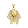 Hip Hop Tutanchamun Gold Ägypten Pharaonen Halsketten Anhänger Neue Mode Schmuck Für Männer Lange Halskette