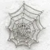 crystal spider pin brooch