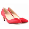 11 Colours Sexy Pointed Toe Middle High Heels Shoes Women Work Pumps New Less Platform Pumps