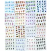 50Sheets Skönhetsdesign Vattenöverföring Nail Art Sticker Decals New Flower DIY Franska Tips Nail Mixed Styles