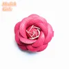 Zonder Clips Kunstleer Bloem Design Goud Haaraccessoires Kids Barrettes Beroemde Roze Rose Floral Hair Clips PU Lederen Haarspelden