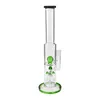 Nuovi bong in vetro! Tubi per acqua in vetro per acqua colore verde per fumare con giunto femmina da 16 pollici 18 mm (ES-GB-129)