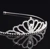 Flickor kronor med strass bröllop smycken brudhuvudstycken födelsedagsfest prestanda tävling crystal tiaras bröllop tillbehör #bw-t026