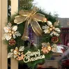 Tatil süslemeleri için çelenk 50 cm Çam İğneleri Çelenk Asma GoldleCoration Ring Noel Hediyesi
