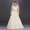 Платья Allover Lace Plus Size Aline Wedding Dress Devetheart Съемное пояс на заказ на индивидуальные платья для свадебного пояс Vestido de Noiva 9WG3805