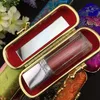 10 stks Kleine Chinese Stijl Feest Gunst Doos met spiegel Zijde Brocade Sieraden Snoepkoffer Lippenstift Verpakking Lip Gloss Container Tube