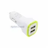 Portable Design LED Light Auto Car Charger 5V 2.1A Two Dual USB Mini Universal er for iPhone7 6S Samsung HTC HuaweiColorful Charging Adapter