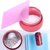 Carimbo e raspador de unhas transparentes inteiros para manicure para salão de beleza DIY 7409235