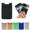 Mjuk socka plånbok kreditkort kontantficka klistermärke lim hållare arrangör pengar påse mobiltelefon 3m prylar