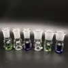 Gratis DHL groothandel 10 mm 14 mm 18 mm glazen kom vrouwelijk mannelijk helderblauw groen met honingraatscherm ronde glazen kommen voor olieverhogen