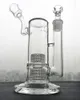 Mobius Birdcage Glass Bong Clear Glass bongs Dab Rig Double Stereo Matrix Perc Water Pipe Recycler Oil Rigs