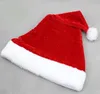 Högkvalitativ julhatt Vuxen julklapp röd plysch hatt för Santa Claus kostym Juldekoration Present WA1499