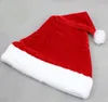 Wysokiej jakości Christmas Hat Dorosłych Christmas Party Cap Czerwony Pluszowy Kapelusz Dla Santa Claus Kostium Christmas Decoration Prezent WA1499