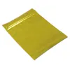 Mylar Folyo Kendinden yalıtılmış Gözyaşı Çentiklerden ile Kılıfı Ambalaj 10x15cm 100pcs Lot Altın Fermuar Alüminyum Folyo Açılıp kapanabilir Gıda Saklama Poşetleri