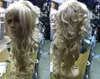 Модные очаровательные длинные светлые кудрявые дамы из синтетических париков