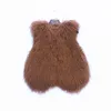 Women's autumn winter real genuine natural mongolian fur full pelt fur sleeveless coat vest warm plus size short casacos