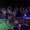 Lankachtige LED-ballonstring kleurrijke transparante ronde bubbel bruiloft ballonnen verlichten meer kleuren / na het in helium geplaatst ongeveer 18-20 inch