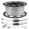 Benzer 100m 110V 220V LED şeritler SMD 5050 Halat Işık IP67 Flex Strip Lights Açık Aydınlatma String Disco Bar Pub Noel