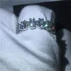 Victoria Wieck bague pleine ronde 4mm 5A Zircon cristal 925 argent Sterling fiançailles alliance bagues pour femmes bijoux cadeau