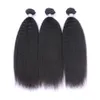 Paquetes de tejido de cabello humano virgen brasileño Kinky Straight 8A Extensiones de cabello recto peruano malasio indio mongol italiano grueso Yaki