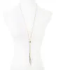 New Lastest Design Fashion Wholesale Costome Women's Jewelry Long Chain Rhinestone Pendant Necklace Gold Silver Pink