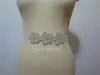 Real Po Crystal Rhinestone Floral Bridal Sashes Belts Handgjorda storlek bröllopsklänning Tillbehör Ribbon Tie Backs 100 Samma som 8716686