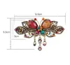 Jóias Antique Bronze Barrettes Gemstone da borboleta do cabelo grampos de strass bowknot Cabelo Lady Top Grampos Mulheres Headwear Tiaras Atacado