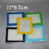 100 Stück Silikonmatten, Wachs, Antihaft-Pads, Silikon-Trockenkräutermatte, 11 x 8,5 cm, Backmatte, Dabber-Blätter, Gläser, Dab-Pad, Grün, Blau, Gelb, Schwarz