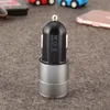 Uniwersalny Mini Aluminium Dual USB 2 Porty Ładowarka samochodowa LED Light Travel Ładowarka Adapter do iPhone 7 Samsung S8 S7edge HTC