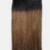Ombre cheveux brésiliens 100g 40pcs droits # 1b / 6 ruban dans les extensions de cheveux humains ombre vierge remy peau wefts cheveux humains
