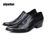 British style man's Leather Shoes oxfords, ponited toe Business dress Shoes Black for Man, Height Increased, 38 to 46