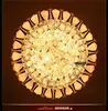 Nowoczesne złote kryształowe żyrandole światła europejska amerykańska lotos żyrandol Złoty Crystal Droplight Home Hotel Lighting