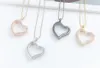 2017 New Heart Crystal Pendant Halsband Halsband Tjej