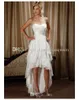 New Arrival Short Front Long Back Sweetheart Chiffon High Low Country Western Wedding Dresses Vintage Style Bridal Gowns