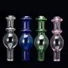 Verre Bulle Carb Cap 20mm boule de fumée Dôme Quartz Thermique Banger Ongles Coloré Universel Vert Violet Rose Bleu Clair Dab Rig