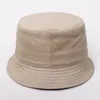 Katı Renk Bere Kapaklar Açık Şapka Çocuk Izgara Kova Şapka Casual Çiçek Güneş Baskılı Havzası Tuval Topee Çocuk Balıkçı Bebek Caps M979