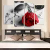 4 pezzi vendono fiori rossi tela arte murale dipinti moderni immagini murali per soggiorno nuove immagini modulari non cornice3899685