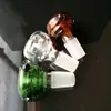 Rauchpfeifen Shisha Bong Glas Rig Öl Wasser Bongs Bunter Spiralblasenkopf