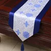 Extra lang 120 inch Happy Flower Table Runner Patchwork Silk Brocade Koffietafel Doek Hoge Kwaliteit Eettafel Pads Placemat 300x33 cm