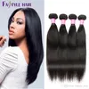 Fastyle Partihandel Indiska Straight 4PC / Lot Brasilianska Peruanska Malaysiska Mink Virgin Mänskligt Hår Buntar Super Quality Rimligt pris Dybar