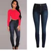 Gros- Nouvelle Arrivée Automne Femmes Denim Skinny Jeans Stretch Crayon Pantalon Mince Long Pantalon Zipper Ripped Adoucissant Jeans N3