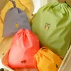 Waterproof Drawstring Bag Colorful Luggage Organizer Anti-dust PE Plastic Folding Sport Home Travel Storage Swimming Use