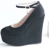 15 cm hak hoogte sexy ronde teen wiggen hak pumps platform party schoenen hakken VS grootte 3-10.5 no.1258-3A