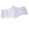 Wholesale- Women's Slim Elastic Buckle Wide Waistband Waist Adjustable Corset PU Leather Lace Up Belt