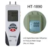 Freeshipping LCD Digital Manometer Différentiel Air Pressure Meter Jauge 2Psi 13.79Kpa Testeur Outils 11 Échelles Sélectionnables Unités