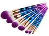 Super Mjukt 7st Cosmetic Makeup Brush Set, Silkeslen Mjuk Kosmetisk Konisk Gradient Färg Makeup Brushes, Mode Design för Eyes Face Makeup