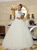 Luxury Plus Size African Wedding Dresses Sheer Illusion Half Sleeves Crystal Beads Pearls 2017 Mermaid Wedding Bridal Gowns6650161