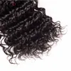 Peruanische tiefe gewellte lockige reine Haarwebart-Bündel, 3 Stück, unverarbeitete peruanische tiefe gewellte lockige Remy-Echthaarverlängerungen, natürliche Farbe