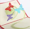 10 pcs oco borboleta artesanal kirigami origami 3d pop up cartões de convite cartão para festa de aniversário de casamento presente
