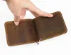 High Qulaity Crazy Leather Retro Men Money Clip Thick Leather Genuine Leather Clip Dollar Price Metal Money Wallet Card Purse